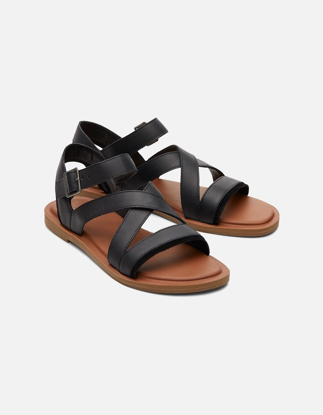 Sloane 100% Cow Women's Black Sandals, 6 of 5