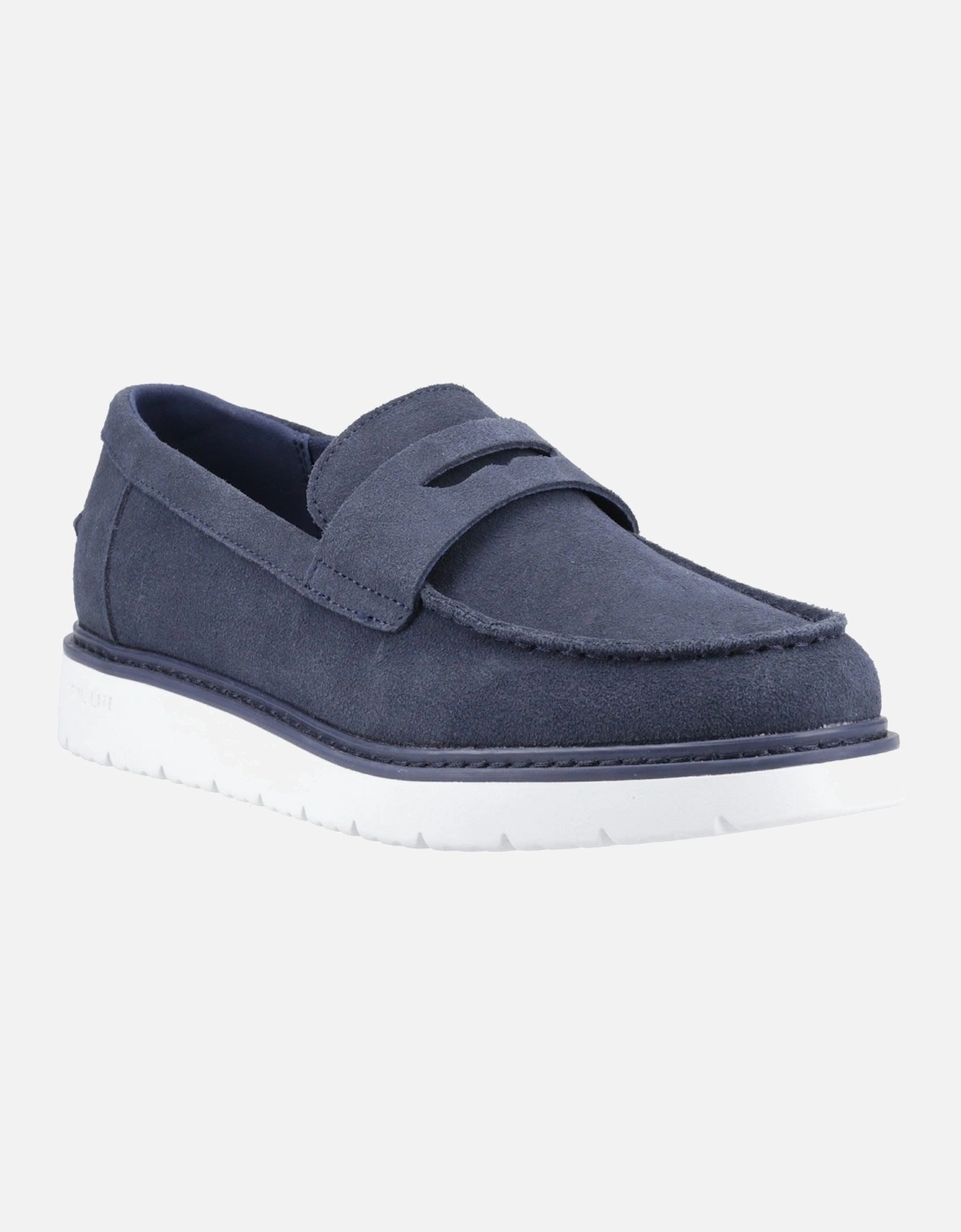 Navi TRVL LITE Havana Leather Men's Navy Loafers, 6 of 5
