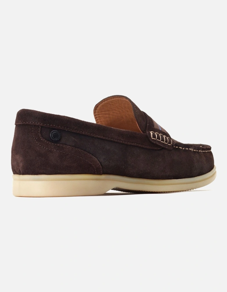 London Drum Leather Men's Burnt Brown Loafers
