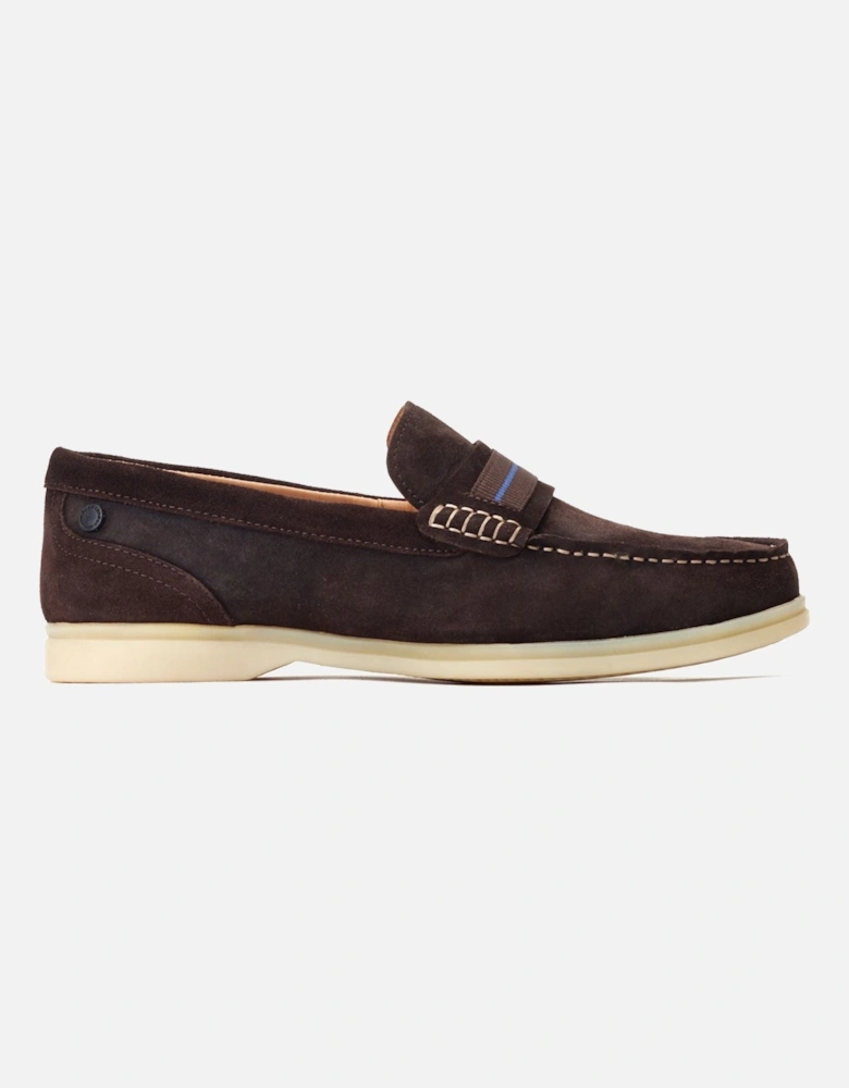 London Drum Leather Men's Burnt Brown Loafers