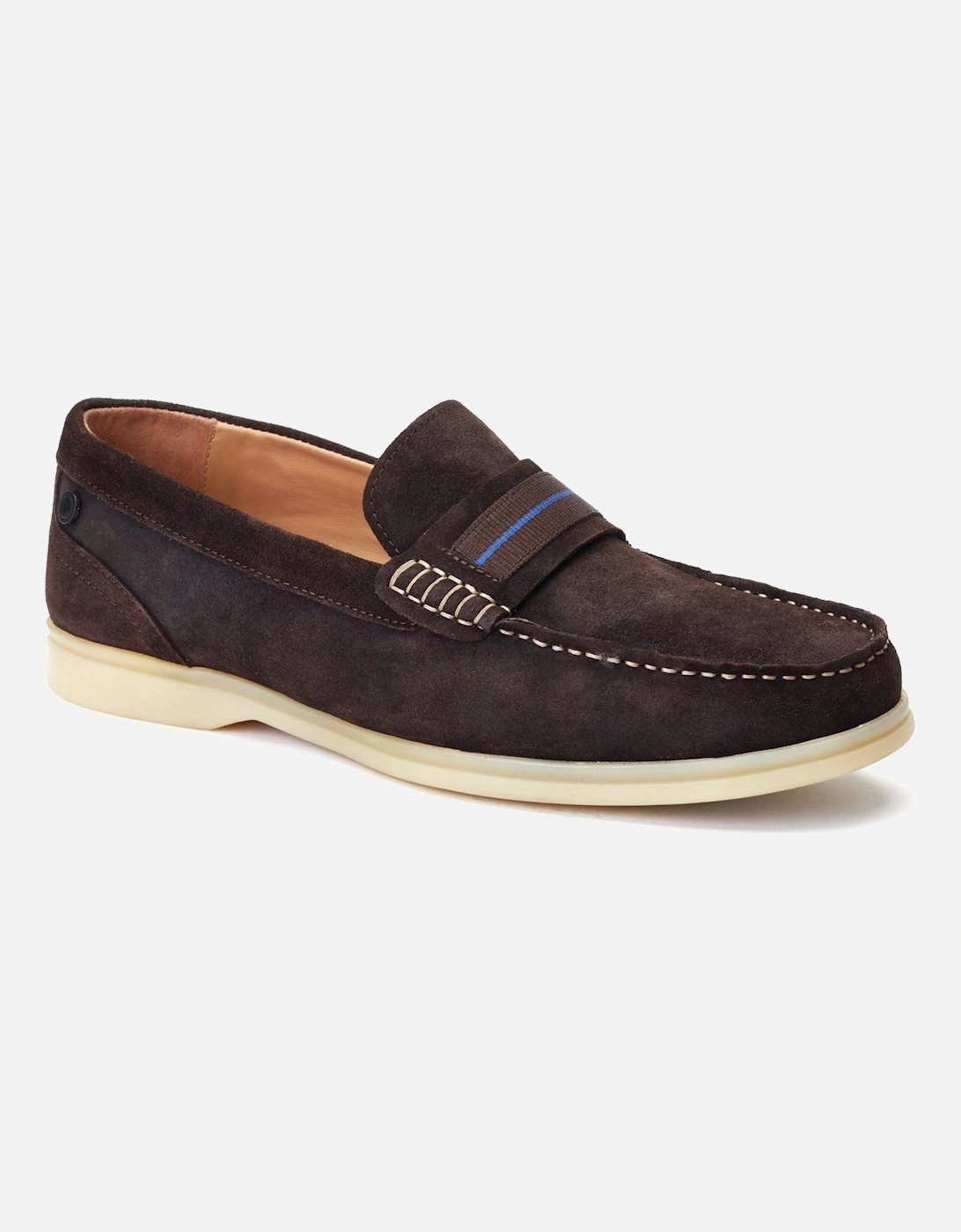 London Drum Leather Men's Burnt Brown Loafers, 7 of 6