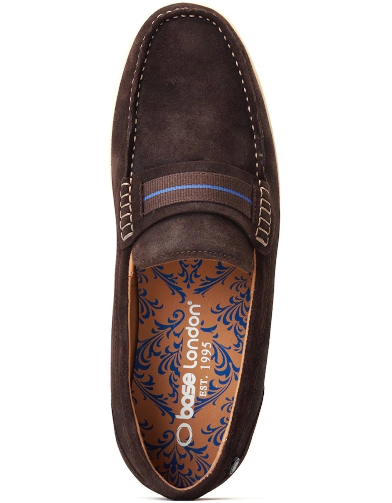London Drum Leather Men's Burnt Brown Loafers