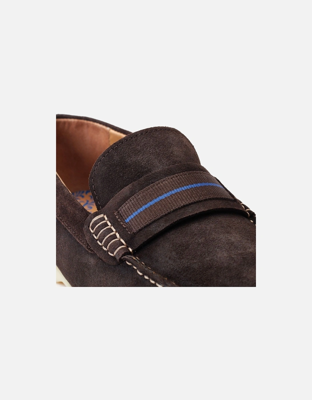 London Drum Leather Men's Burnt Brown Loafers