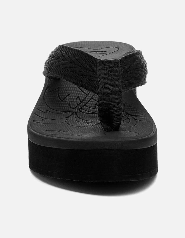 Tizzy Webbing Textile Women's Black Sandals