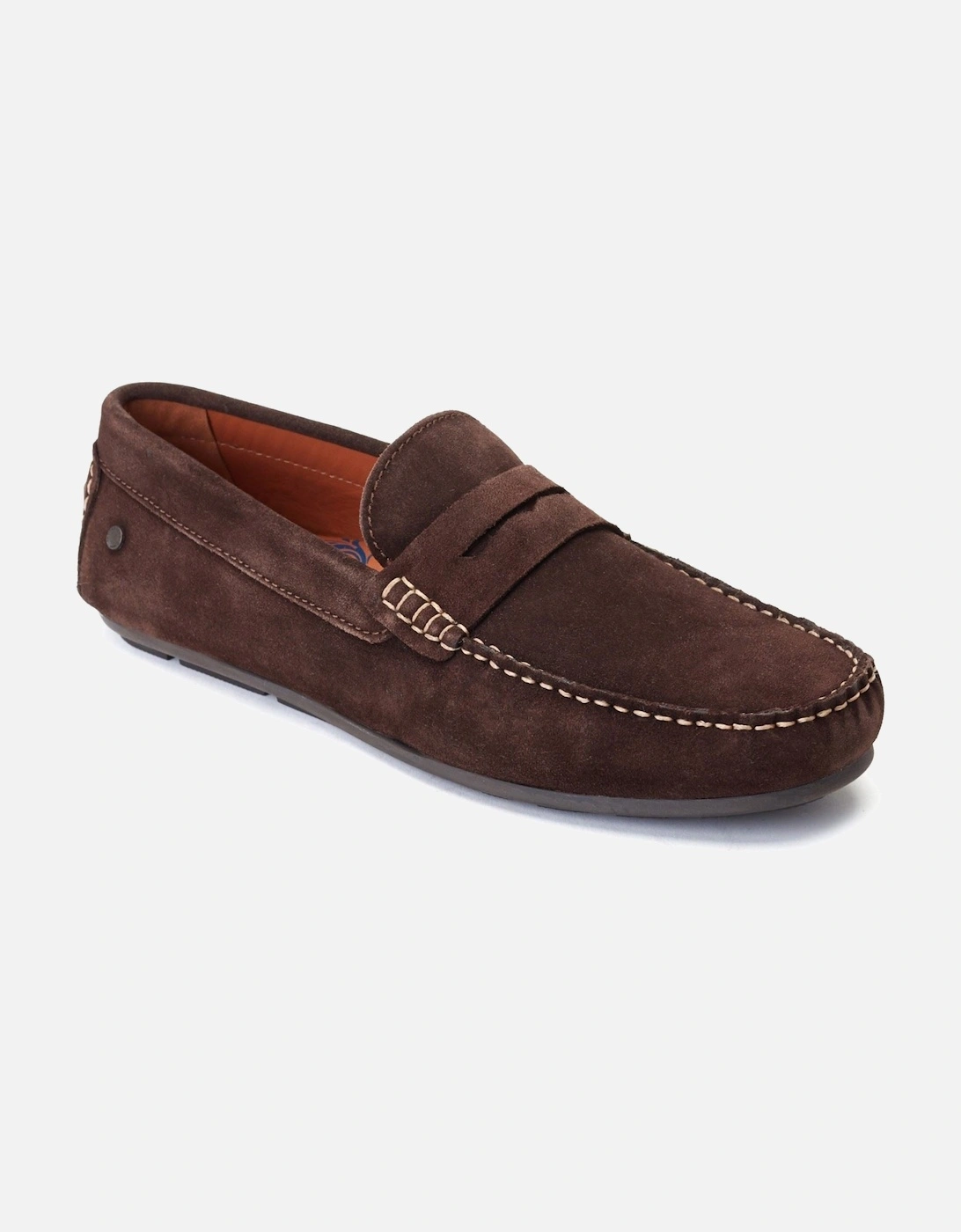 London Collins Leather Men's Dark Brown Loafers, 7 of 6