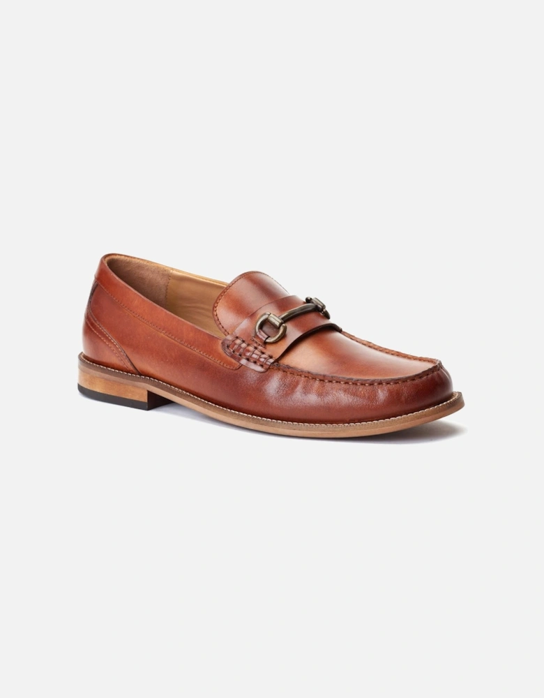 London Madison Leather Men's Brown Loafers