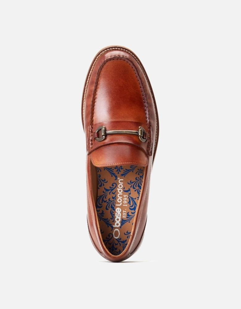 London Madison Leather Men's Brown Loafers