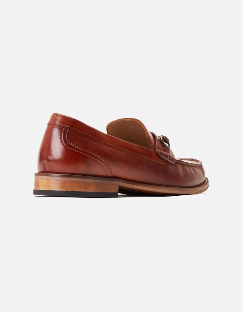 London Madison Leather Men's Brown Loafers