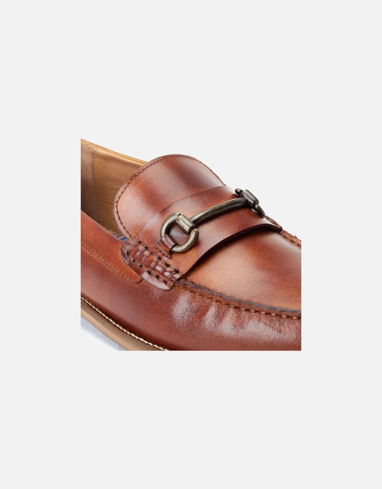 London Madison Leather Men's Brown Loafers