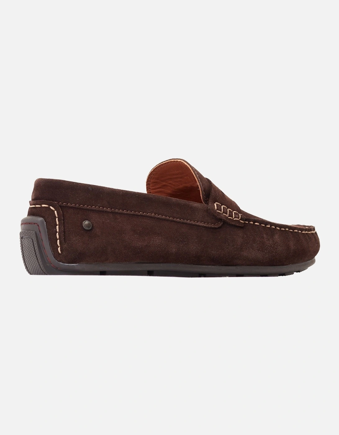 London Collins Leather Men's Dark Brown Loafers