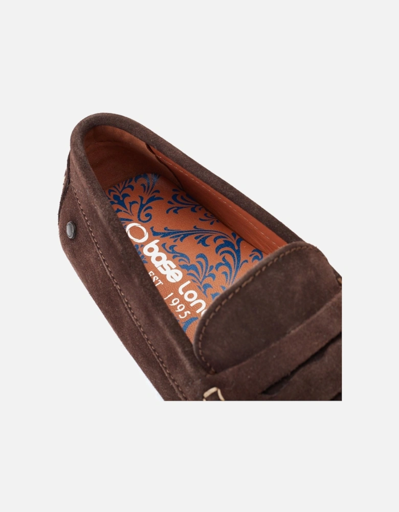 London Collins Leather Men's Dark Brown Loafers