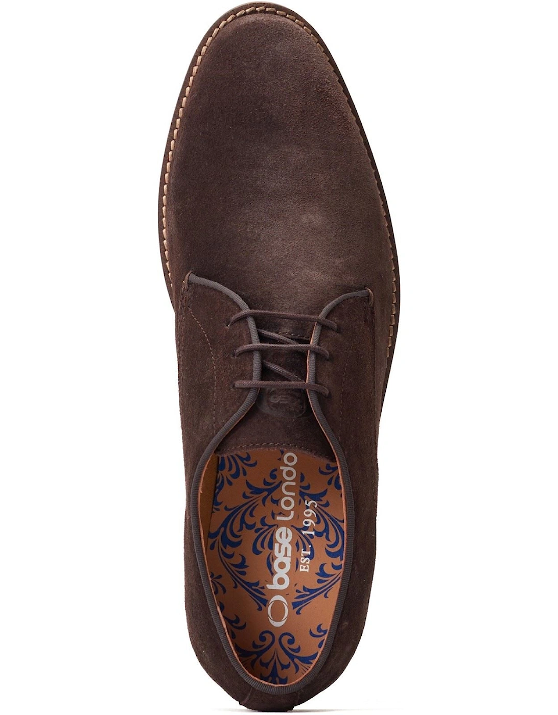 London Bronte Leather Men's Dark Brown Oxford Shoes
