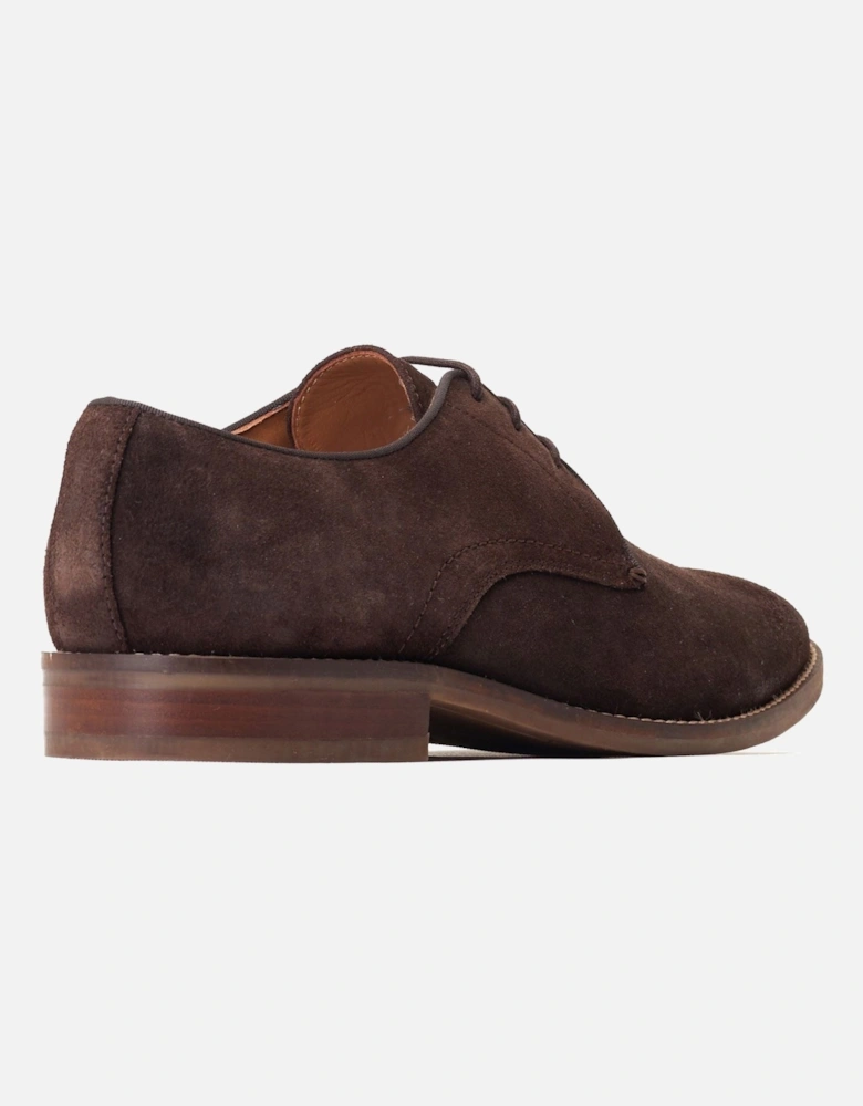 London Bronte Leather Men's Dark Brown Oxford Shoes