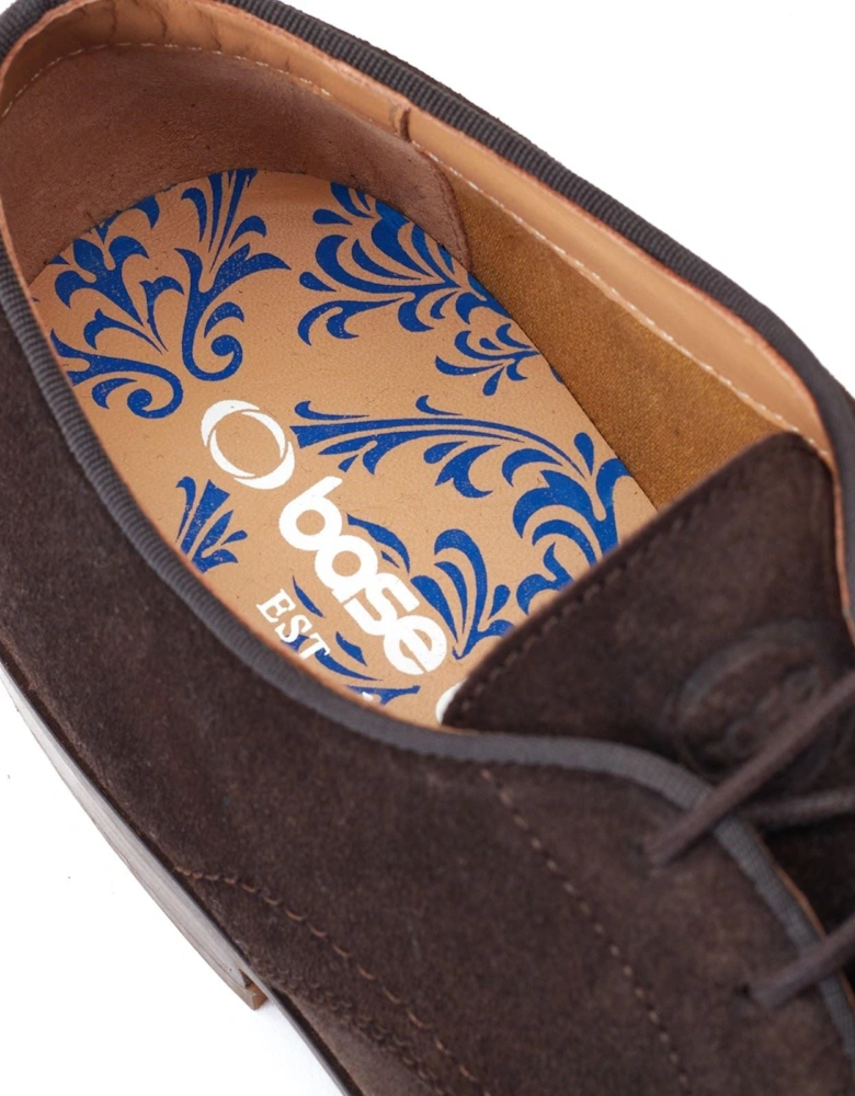 London Bronte Leather Men's Dark Brown Oxford Shoes