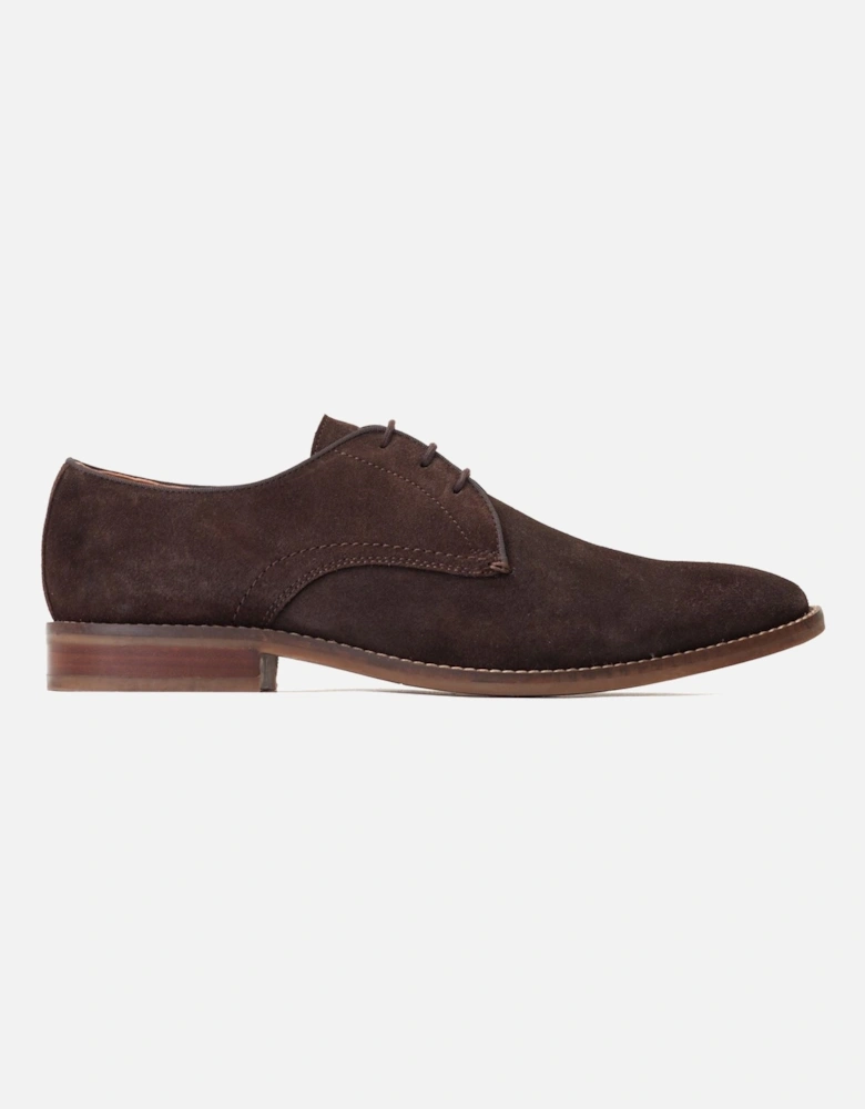 London Bronte Leather Men's Dark Brown Oxford Shoes