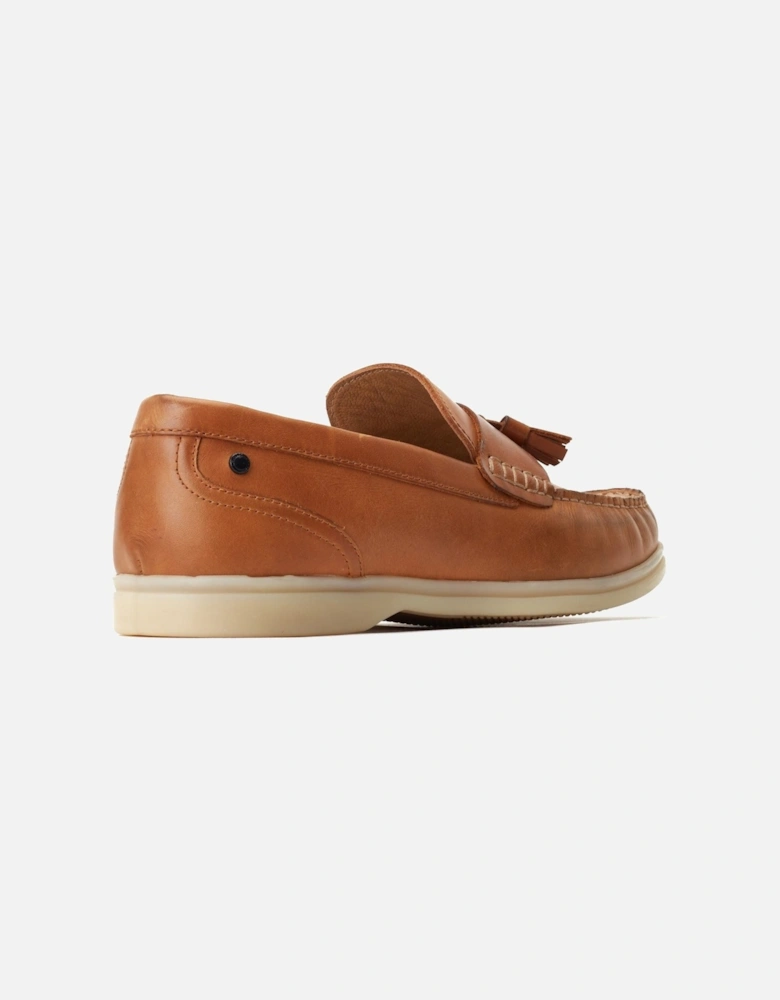 London Bonito Leather Men's Burnt Tan Loafers