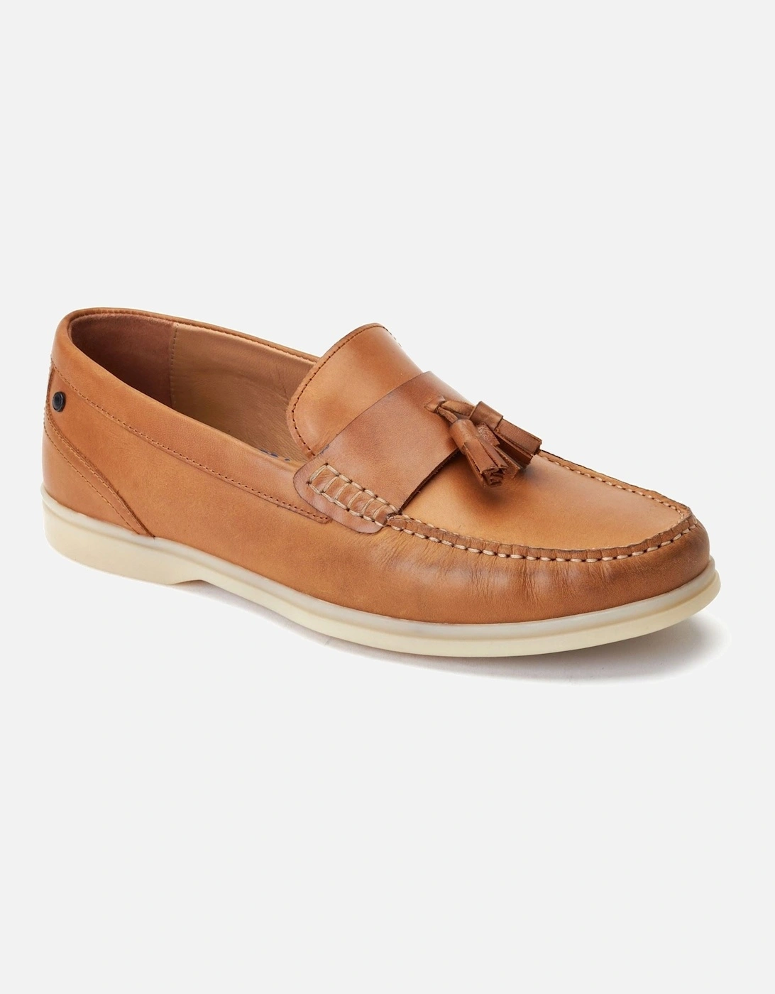 London Bonito Leather Men's Burnt Tan Loafers, 6 of 5