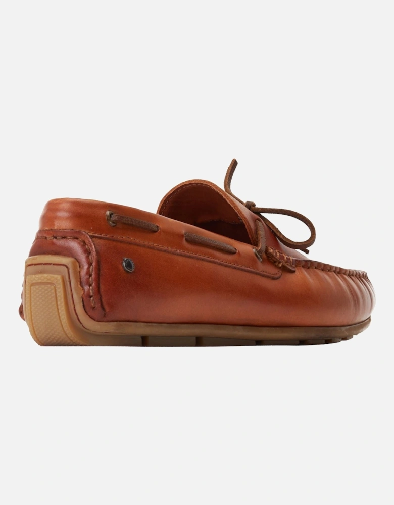 London Brooks Leather Men's Burnt Tan Loafers