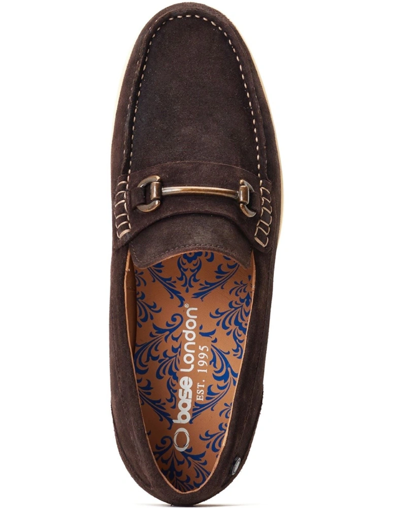 London Snapper Leather Men's Burnt Brown Loafers