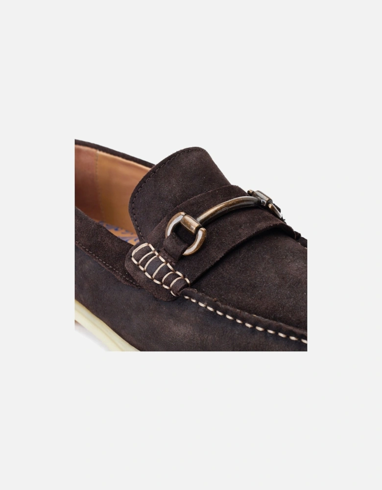 London Snapper Leather Men's Burnt Brown Loafers