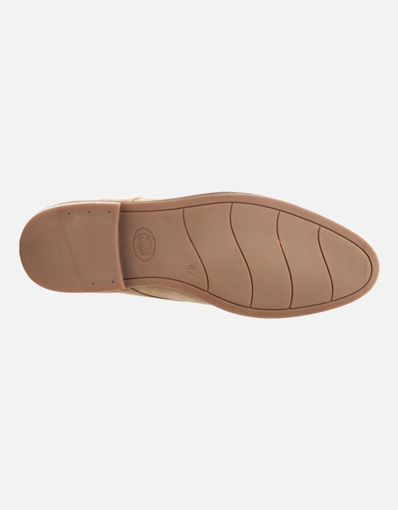 London Bronte Leather Men's Sand Oxford Shoes