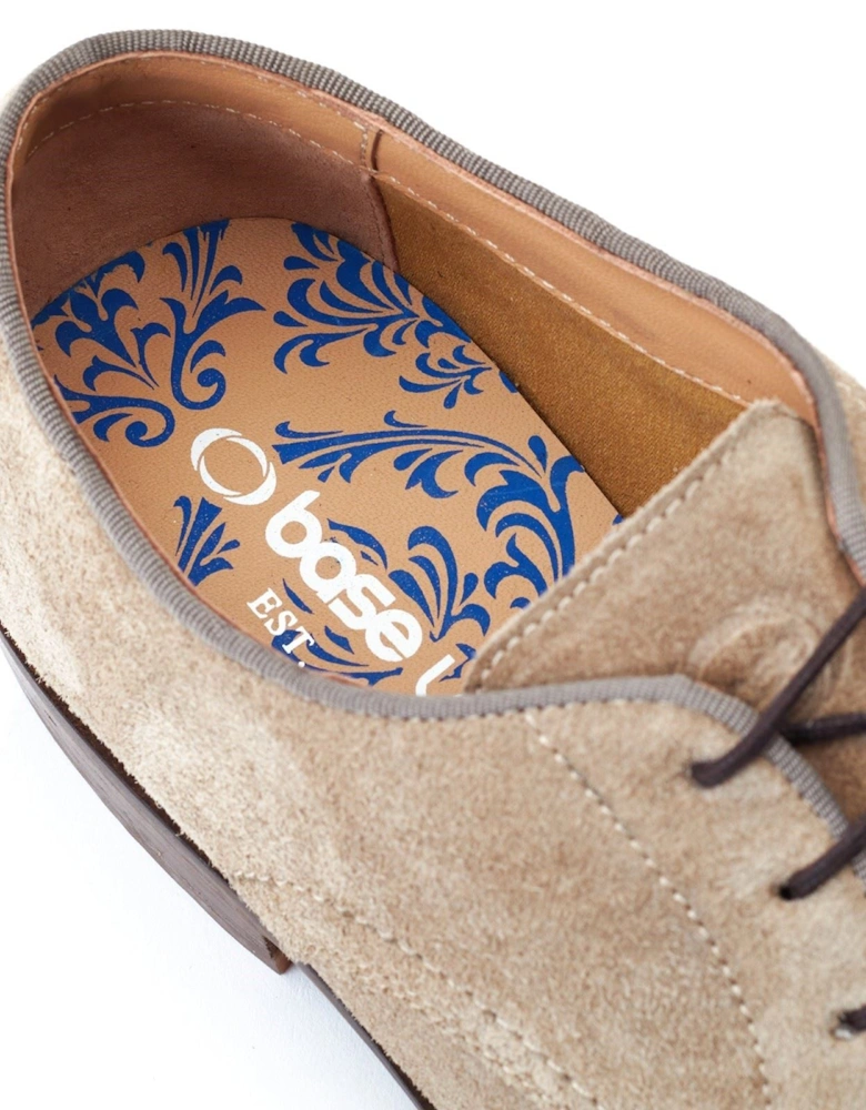 London Bronte Leather Men's Sand Oxford Shoes