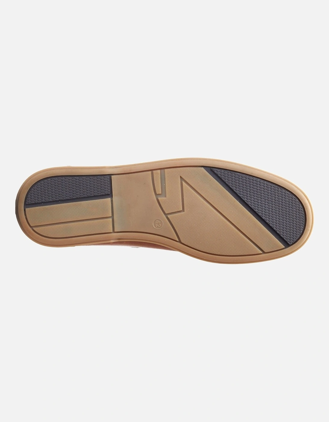 London Stern Leather Men's Burnt Tan Boat Shoes