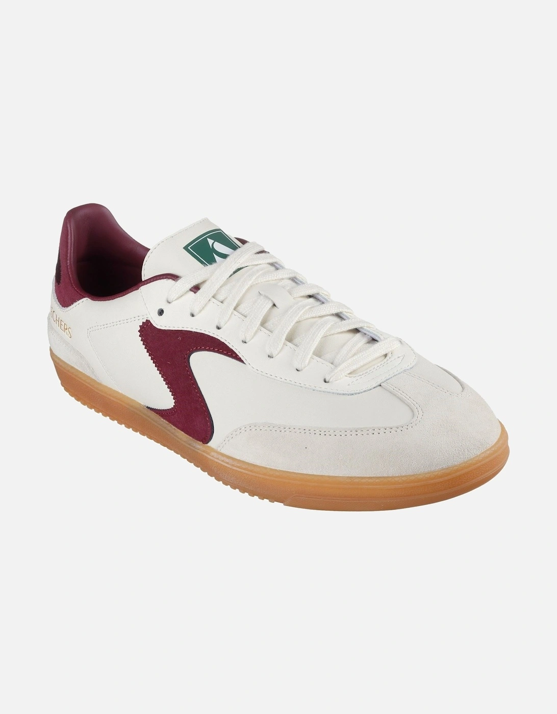 Hotshot Pyke Synthetic Men's Natural/Burgundy Trainers, 6 of 5