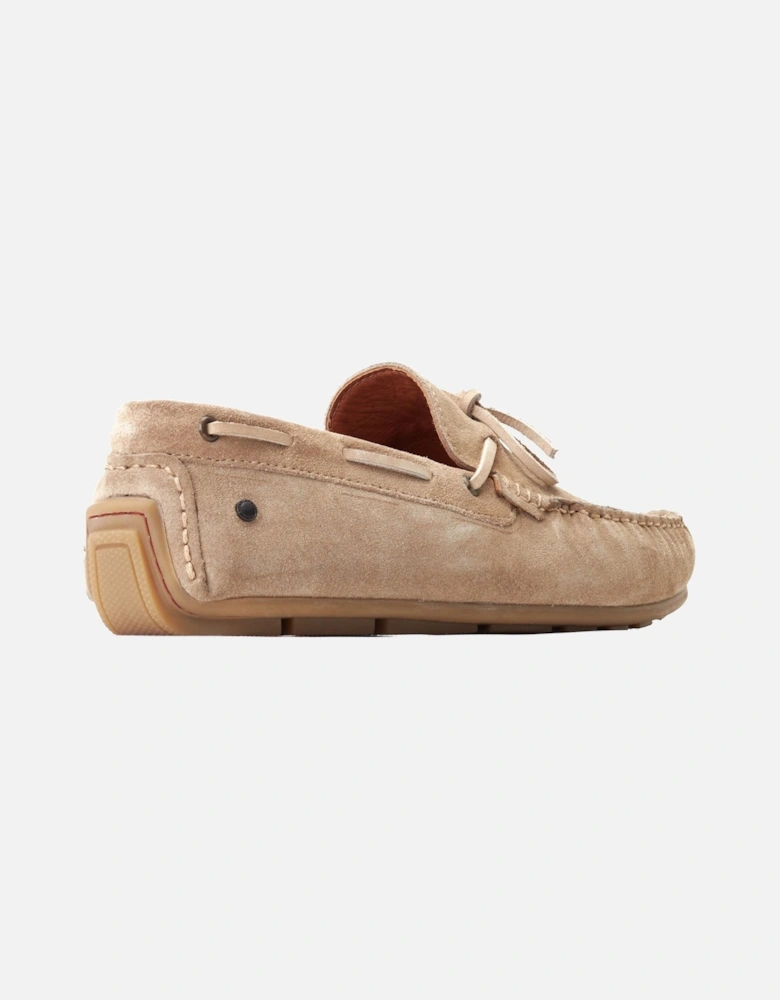 London Brooks Leather Men's Sand Loafers