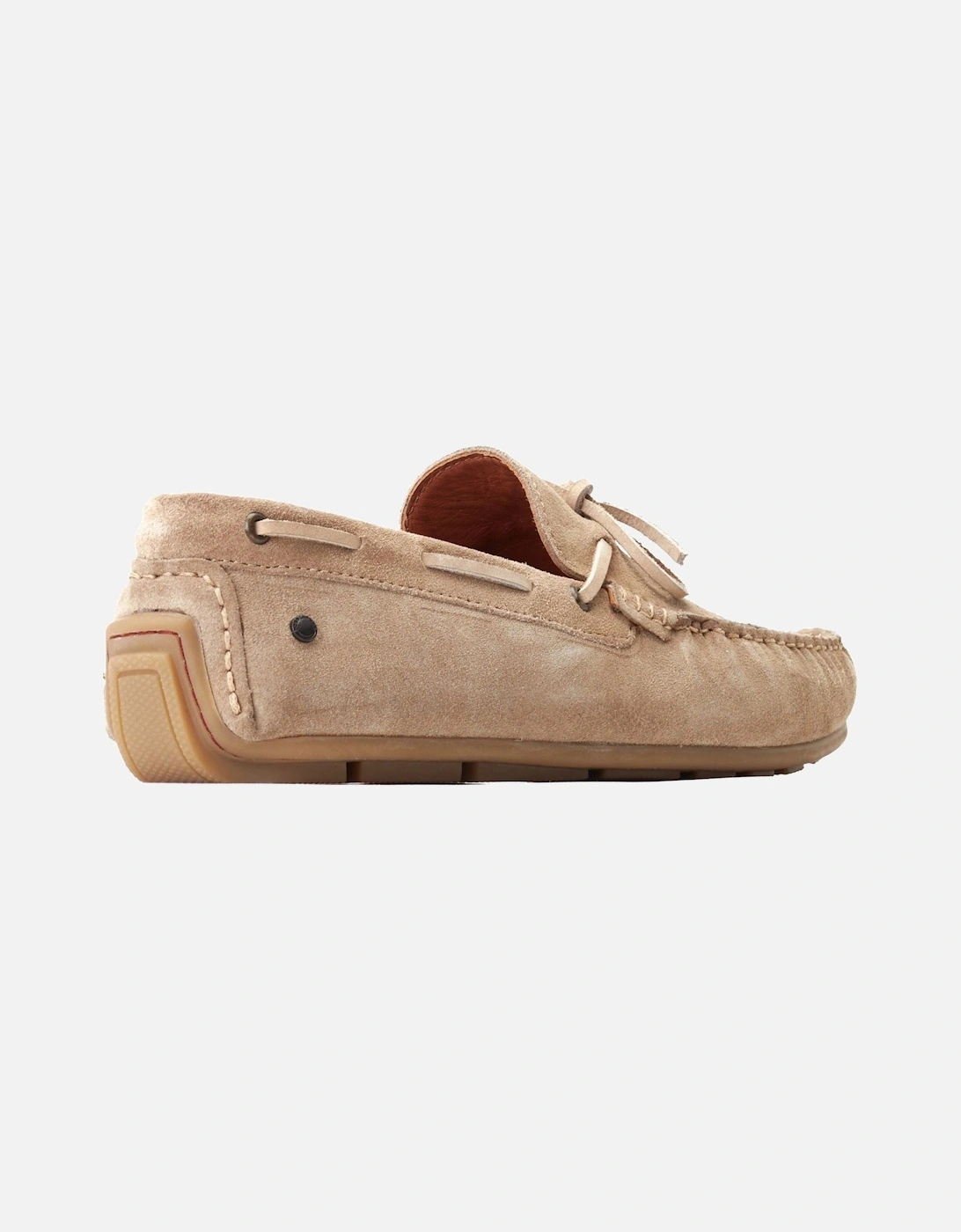 London Brooks Leather Men's Sand Loafers
