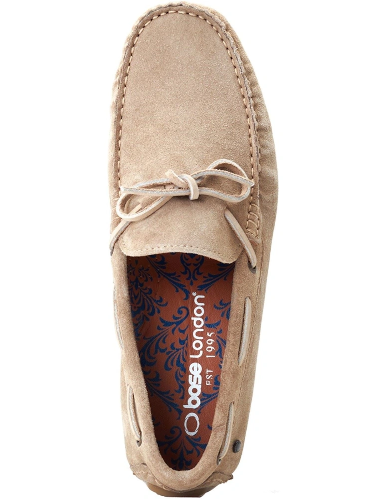London Brooks Leather Men's Sand Loafers