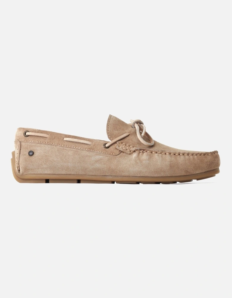 London Brooks Leather Men's Sand Loafers