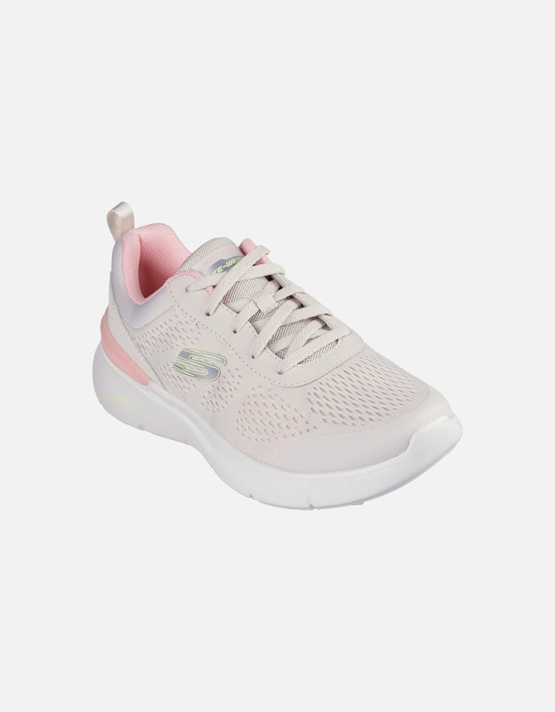 Skech-Air Dynamight 2.0 New Heights Textile Women's Natural/Pink Trainers, 3 of 2