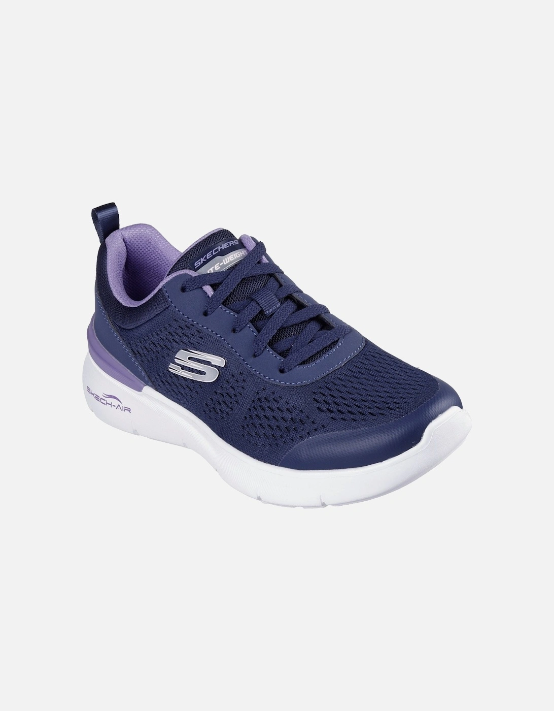Skech-Air Dynamight 2.0 New Heights Textile Women's Navy/Lavender Trainers, 3 of 2