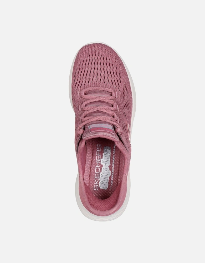 Skech-Lite Pro Natural Textile Women's Dark Mauve Trainers