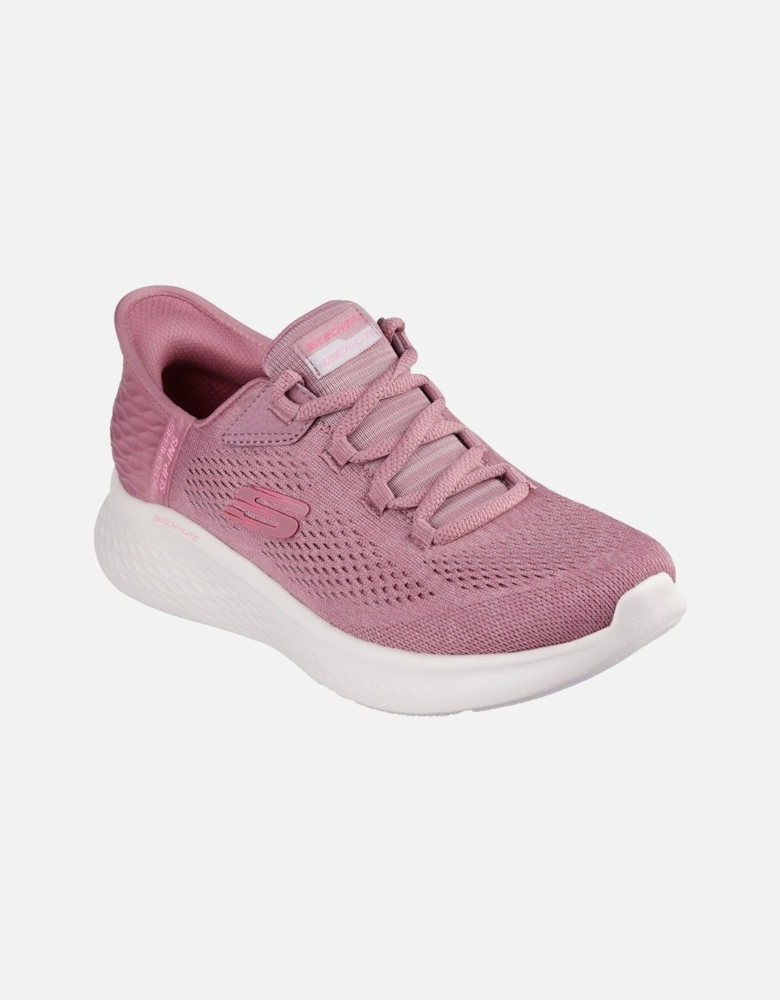 Skech-Lite Pro Natural Textile Women's Dark Mauve Trainers