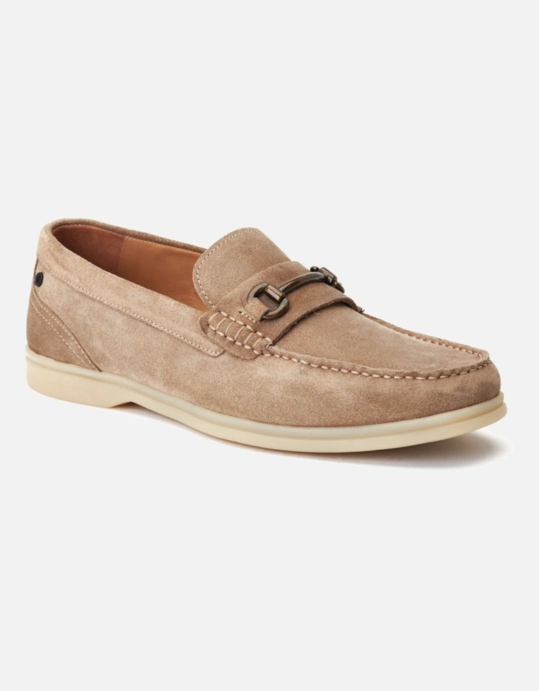 London Snapper Leather Men's Sand Loafers