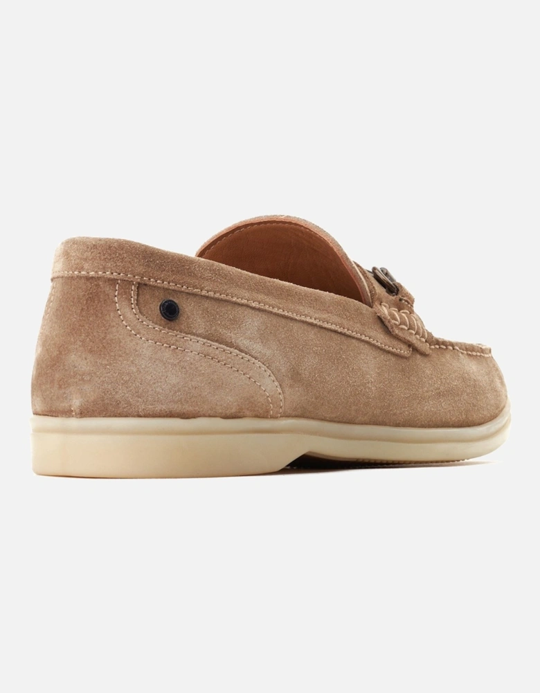 London Snapper Leather Men's Sand Loafers