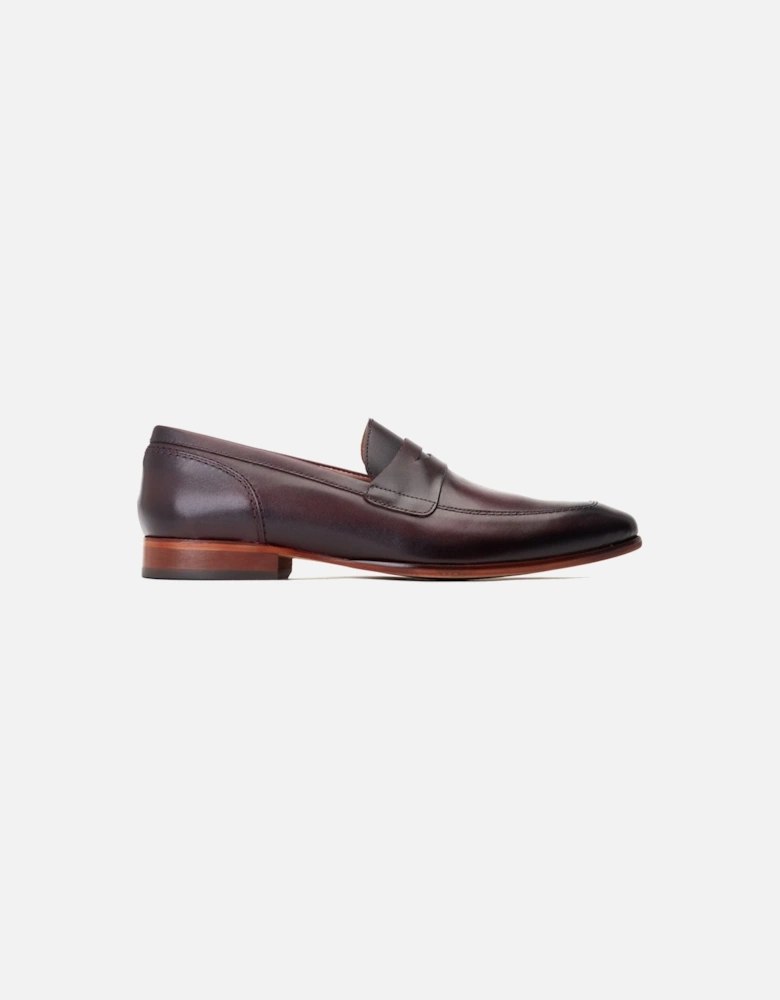 London Bruno Leather Men's Bordo Loafers
