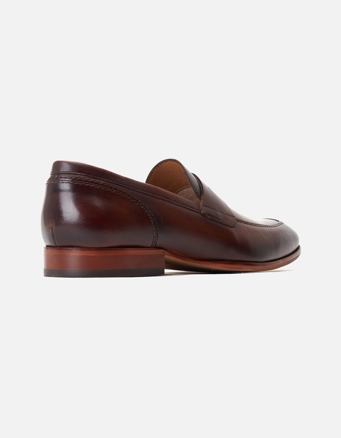 London Bruno Leather Men's Burnt Brown Loafers
