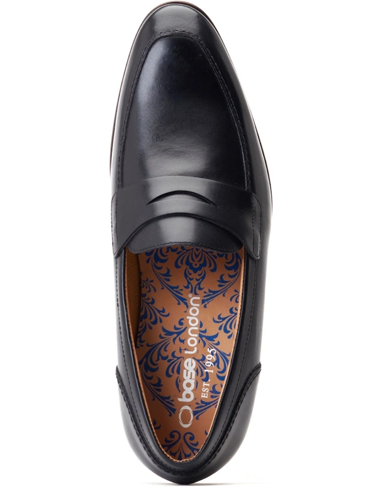 London Bruno Leather Men's Black Loafers