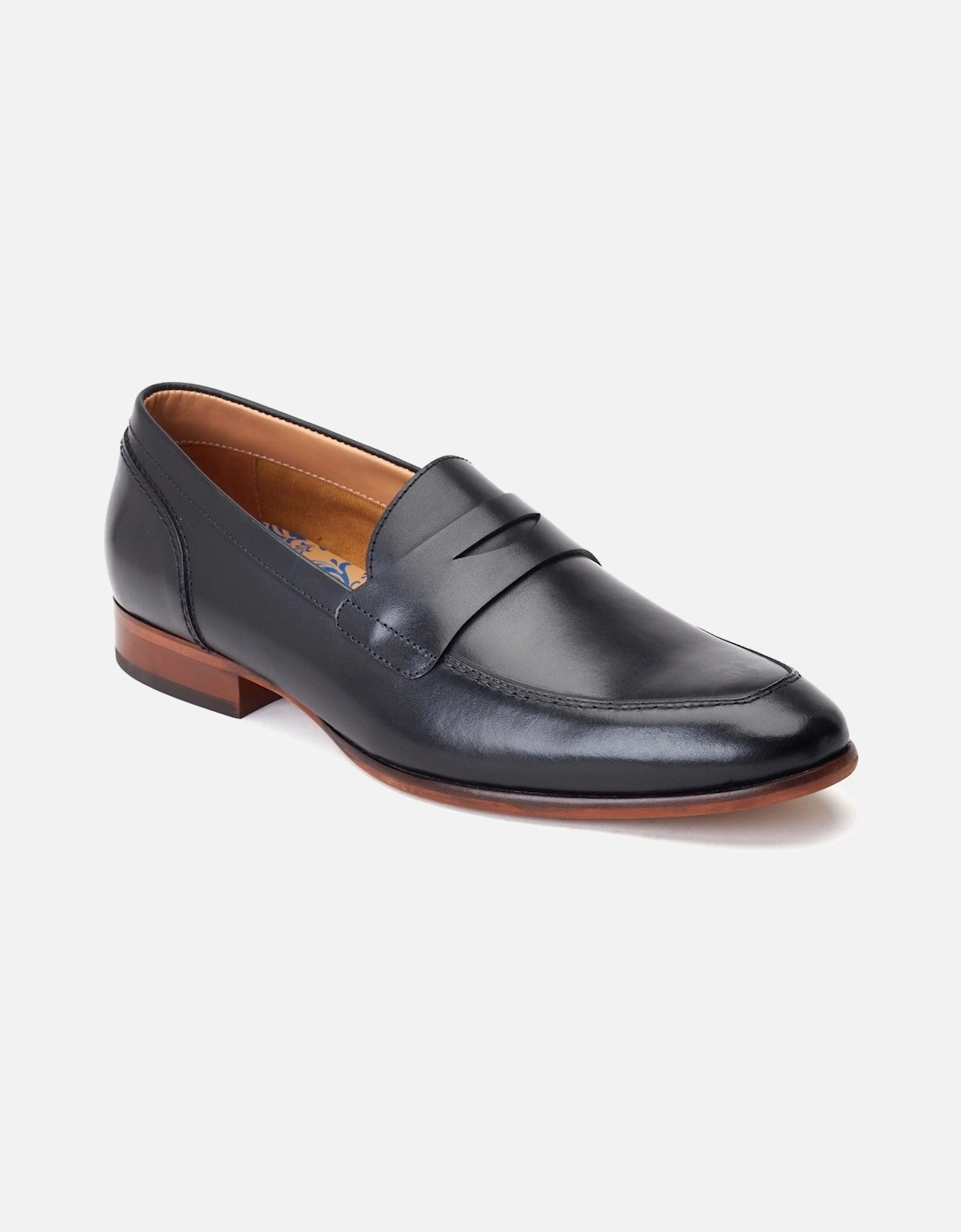 London Bruno Leather Men's Black Loafers, 7 of 6