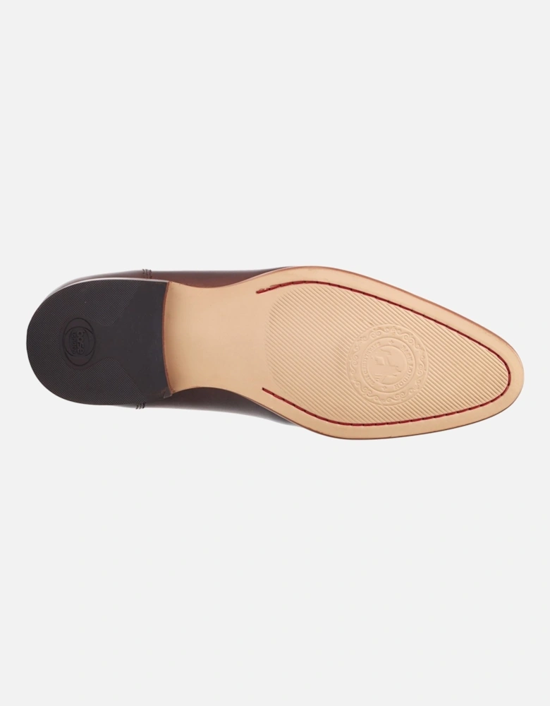 London Bruno Leather Men's Burnt Brown Loafers