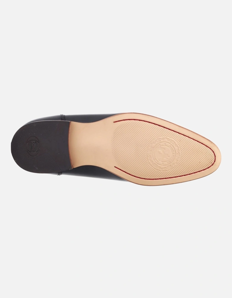London Bruno Leather Men's Black Loafers