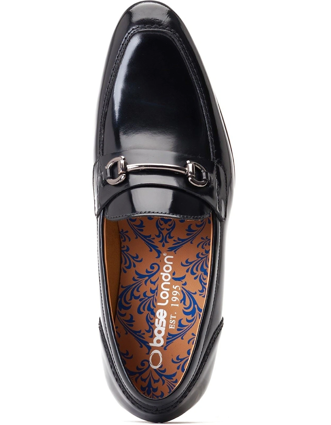 London Russo Leather Men's Black Loafers