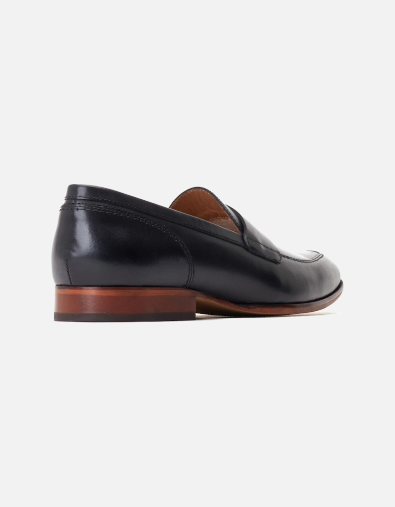 London Bruno Leather Men's Black Loafers