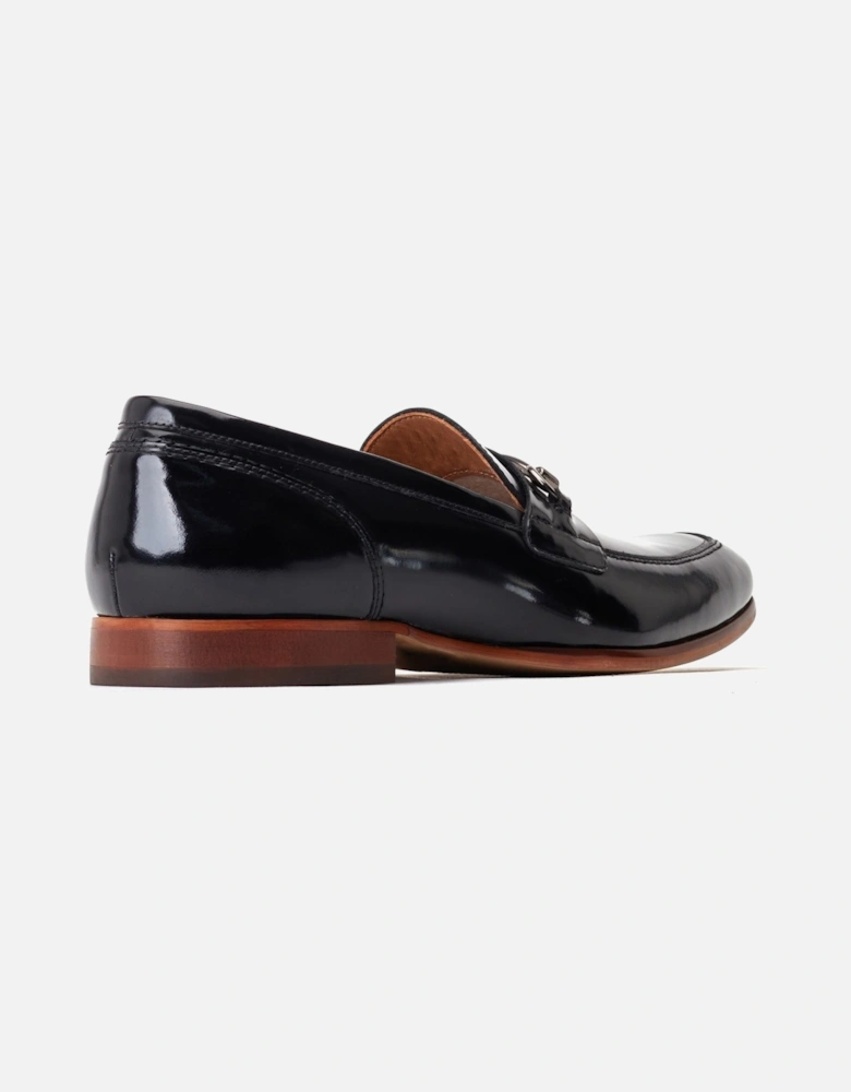 London Russo Leather Men's Black Loafers