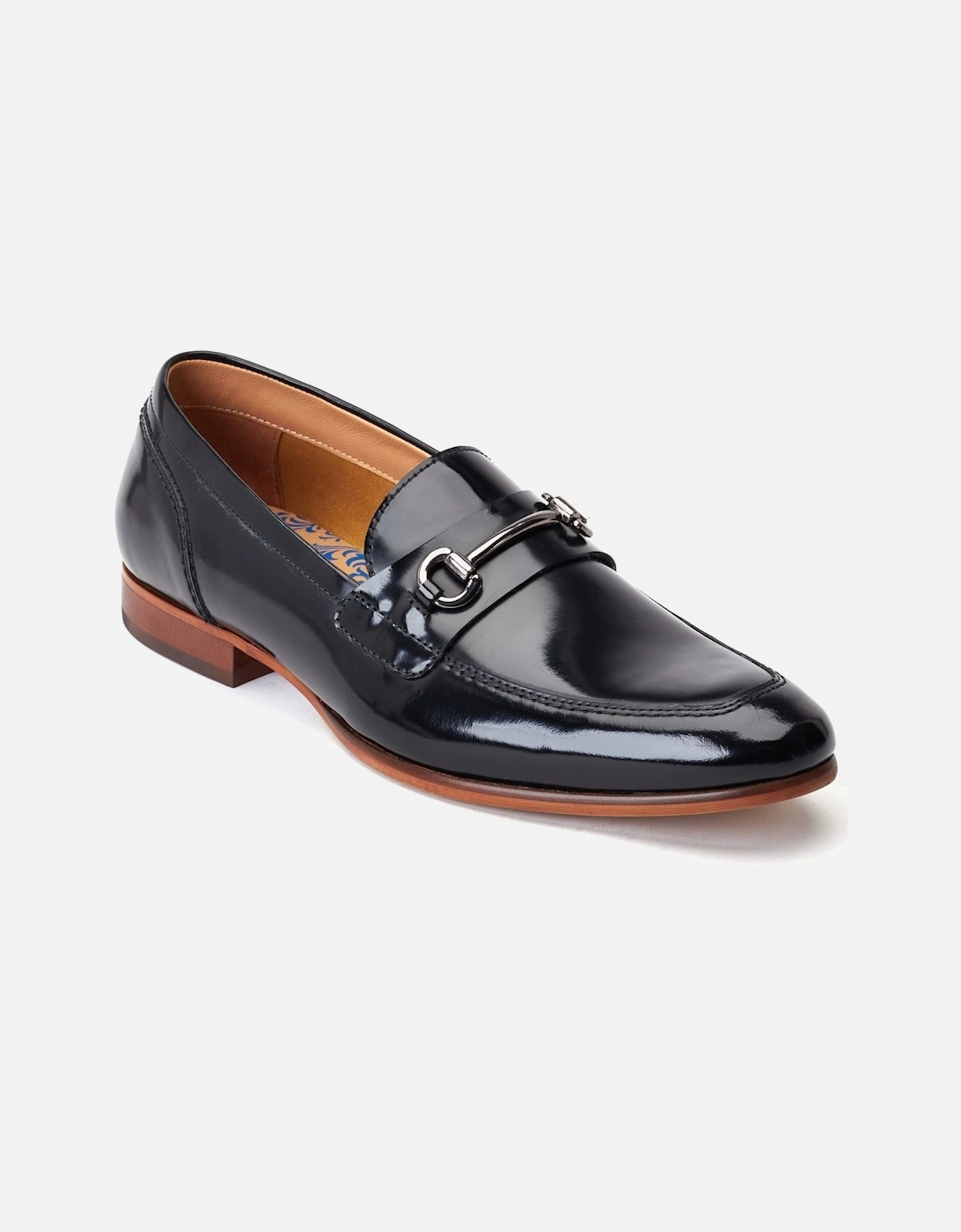 London Russo Leather Men's Black Loafers, 7 of 6