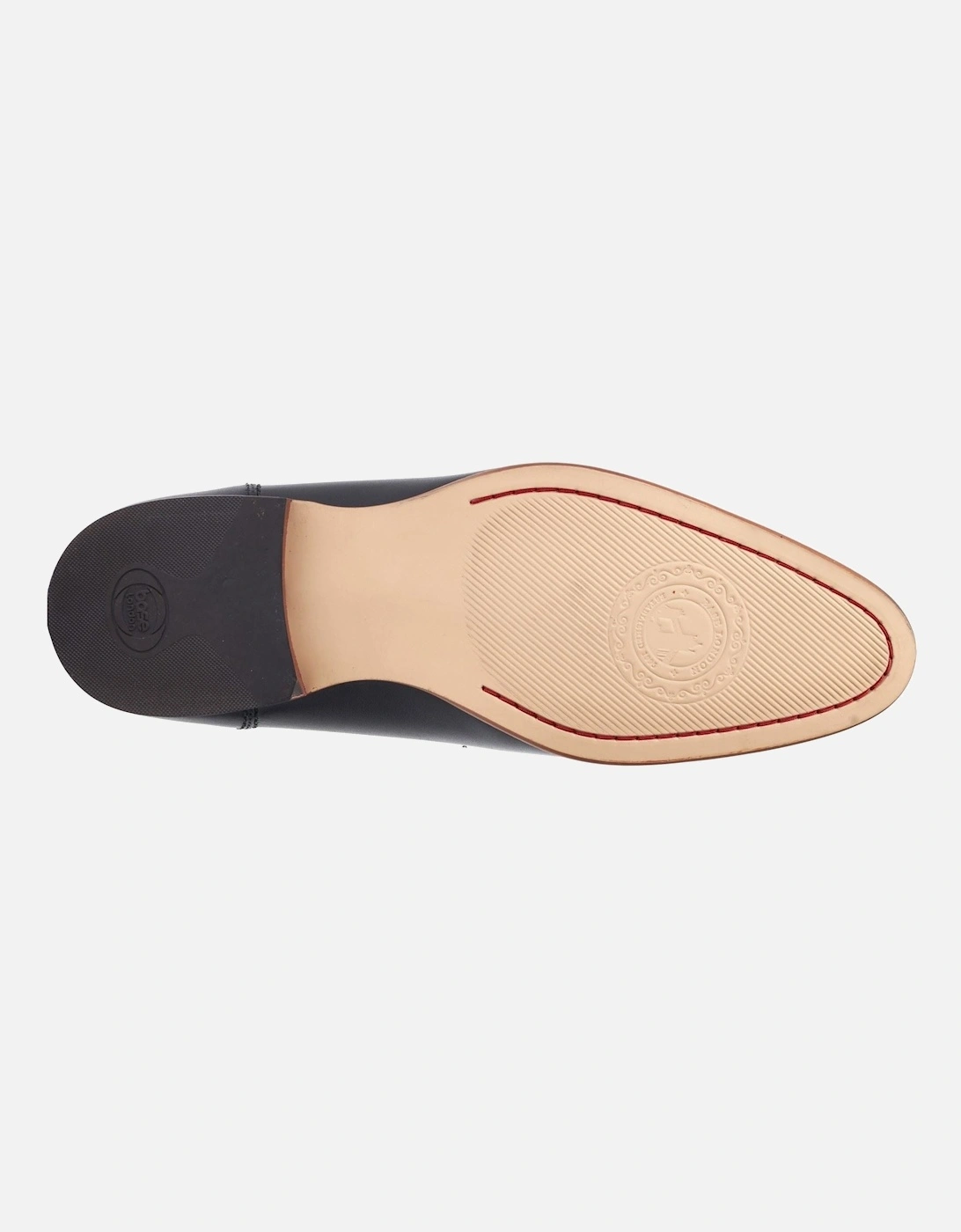 London Russo Leather Men's Black Loafers