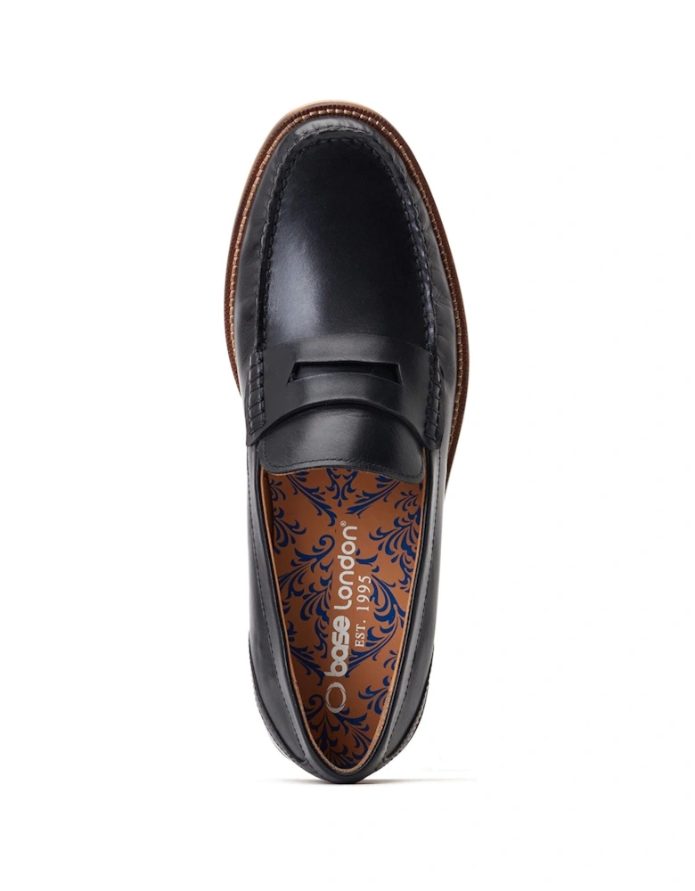 London Garfield Leather Men's Black Loafers